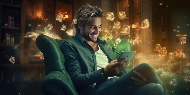 Pengguna menikmati hiburan sports betting dan live casino melalui perangkat mobile