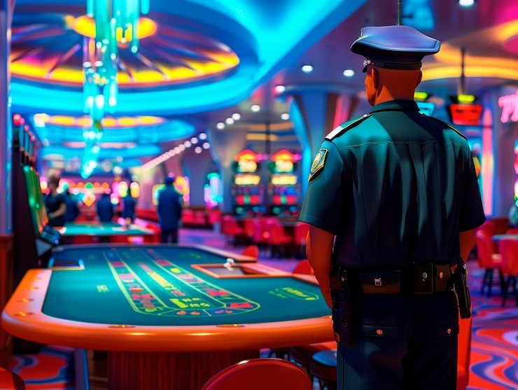 Pengguna mengakses live casino menggunakan smartphone dengan tampilan game yang responsif